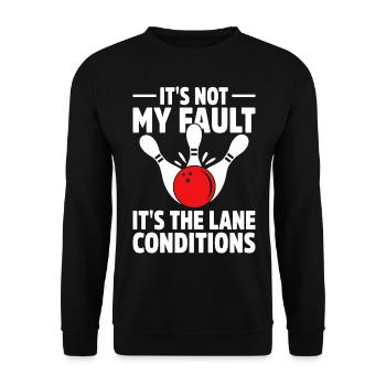 Bowling Bowler Gutter Strike Replacement Needles - Unisex Sweatshirt - black - Front - Alina (178cm) & Michal (187cm)