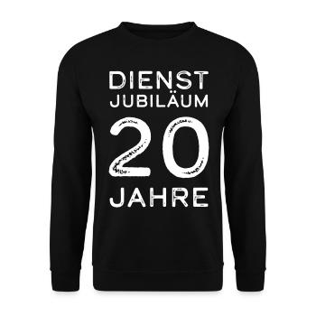 Dienstjubiläum 20 Jahre Firmenjubiläum Geschenk - Unisex Pullover - Schwarz - Vorne - Alina (178cm) & Michal (187cm)