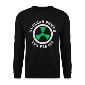 Atomkraft, Ja bitte, Kernenergie - Unisex Pullover - Schwarz - Vorne - Alina (178cm) & Michal (187cm)