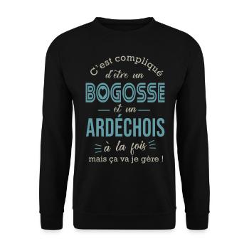 Ardéchois cadeau ardéche ardeche ardechois - Sweat-shirt Unisexe - noir - Devant - Alina (178cm) & Michal (187cm)