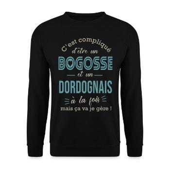 Dordognais cadeau dordogne dordognais - Sweat-shirt Unisexe - noir - Devant - Alina (178cm) & Michal (187cm)