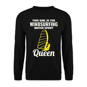 Planche à voile Fille Windsurf Windsurfer Water Sport - Sweat-shirt Unisexe - noir - Devant - Alina (178cm) & Michal (187cm)