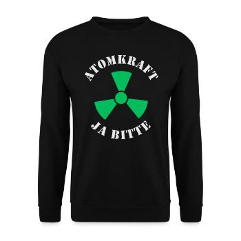 Atomkraft, Ja bitte - Unisex Pullover - Schwarz - Vorne - Alina (178cm) & Michal (187cm)