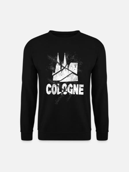 Köln Dom Deutschland Stadt Skyline Grunge Splash - Unisex Pullover - Schwarz