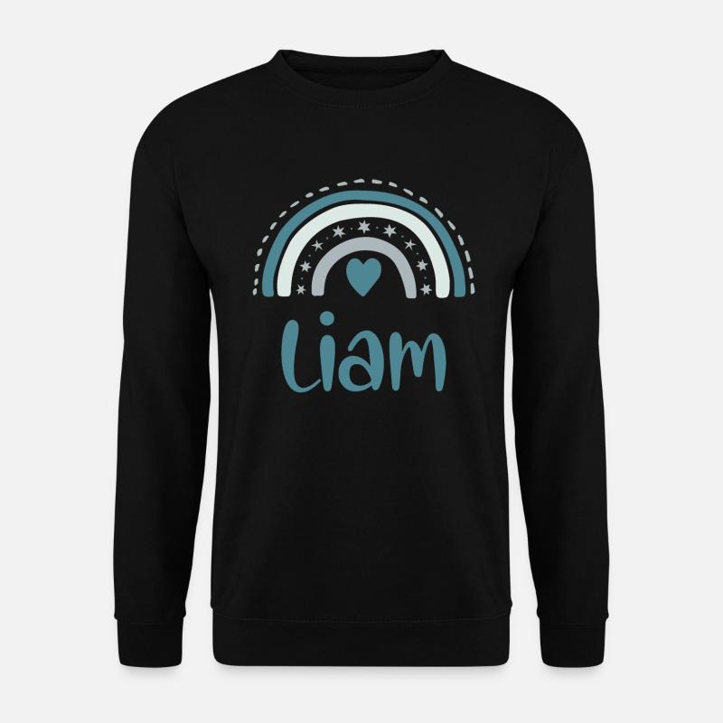 Liam Name Regenbogen - Unisex Pullover - Schwarz