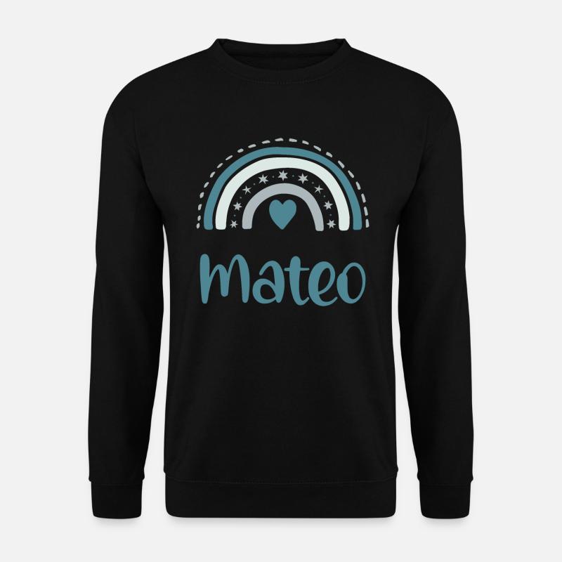 Mateo Name Regenbogen - Unisex Pullover - Schwarz