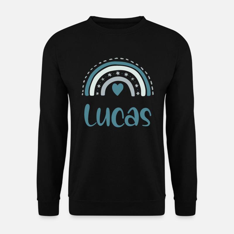 Lucas Name Rainbow - Unisex Sweatshirt - black