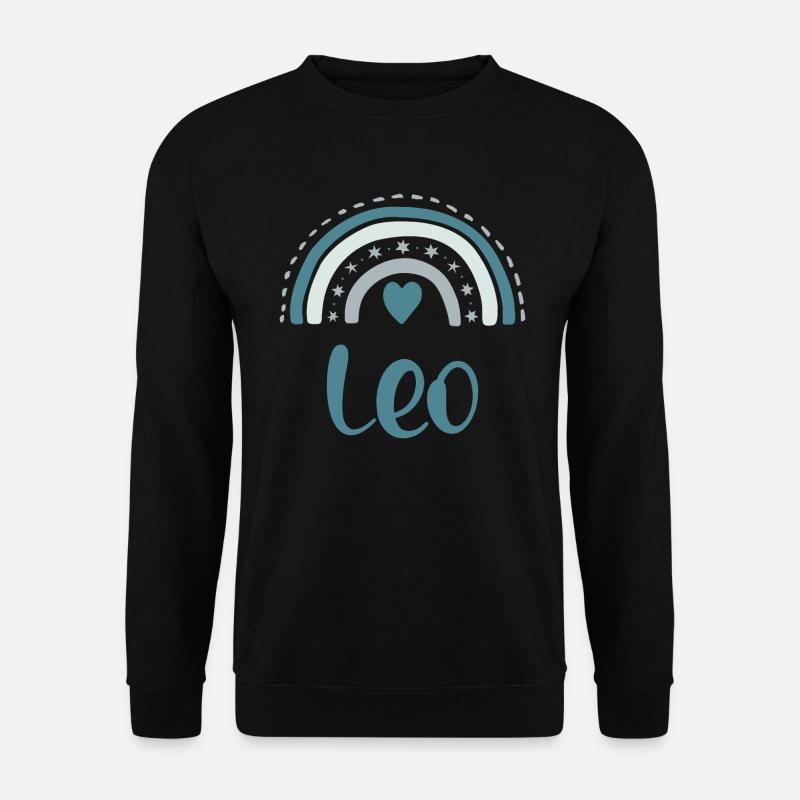 Leo Name Rainbow - Unisex Sweatshirt - black