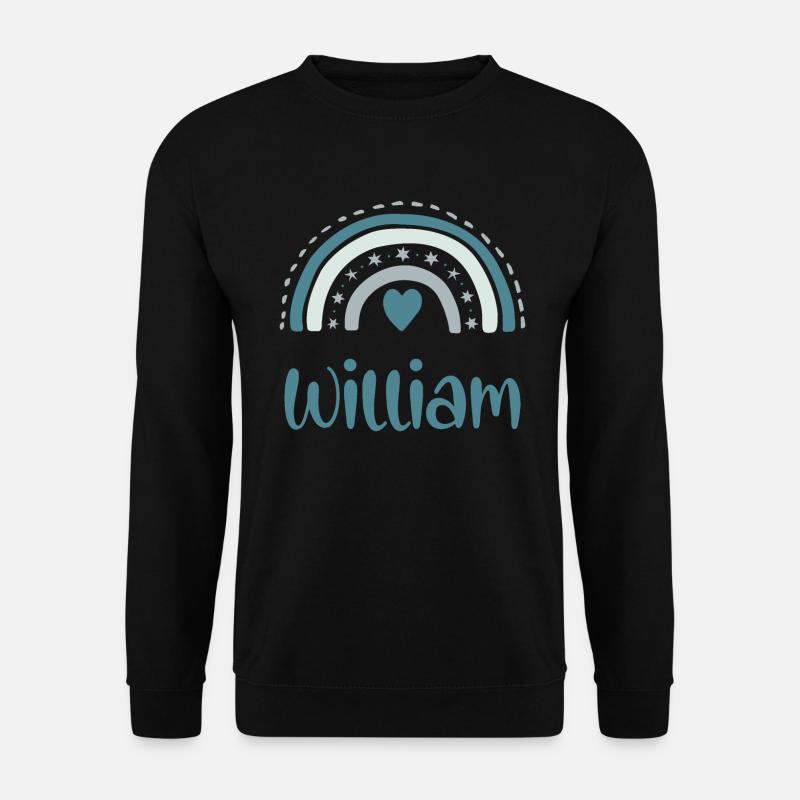 William Name Regenbogen - Unisex Pullover - Schwarz