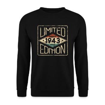 Limitierte Edition Awesome Vintage 1943 Geburtstag - Unisex Pullover - Schwarz - Vorne - Alina (178cm) & Michal (187cm)