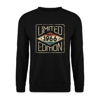 Limited Edition Awesome Vintage 1966 Birthday - Unisex Sweatshirt - black - Front - Alina (178cm) & Michal (187cm)