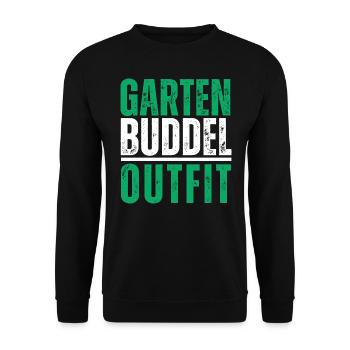 Garten Buddel Outfit Buddeln Garteln Sommer Lustig - Unisex Pullover - Schwarz - Vorne - Alina (178cm) & Michal (187cm)