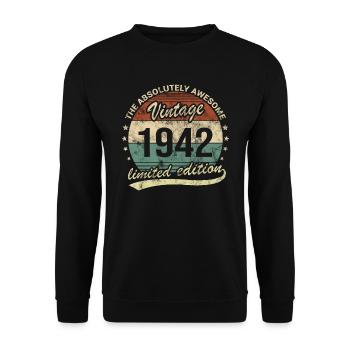 Génial depuis le design d’anniversaire rétro vintage 1942 - Sweat-shirt Unisexe - noir - Devant - Alina (178cm) & Michal (187cm)