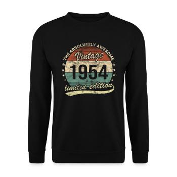 Génial depuis le design d’anniversaire rétro vintage 1954 - Sweat-shirt Unisexe - noir - Devant - Alina (178cm) & Michal (187cm)