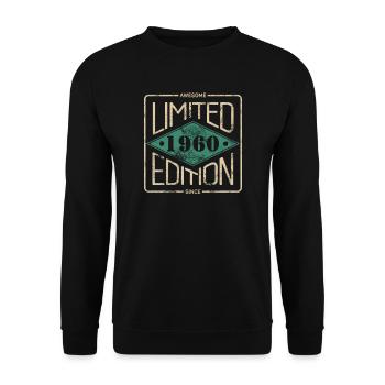 Awesome Since 1960 Retro Vintage Design - Unisex Sweatshirt - black - Front - Alina (178cm) & Michal (187cm)