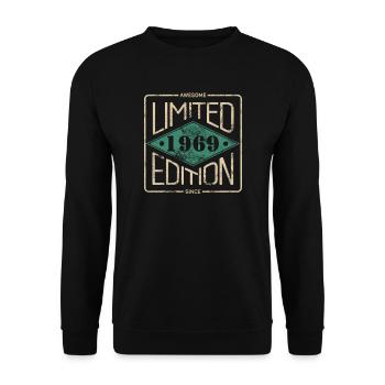 Awesome Since 1969 Retro Vintage Design - Unisex Sweatshirt - black - Front - Alina (178cm) & Michal (187cm)