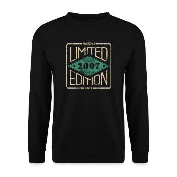 Génial depuis 2007 Retro Vintage Design - Sweat-shirt Unisexe - noir - Devant - Alina (178cm) & Michal (187cm)