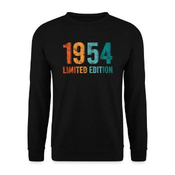 Edition Limitée Vintage 1954 Retro Vintage - Sweat-shirt Unisexe - noir - Devant - Alina (178cm) & Michal (187cm)