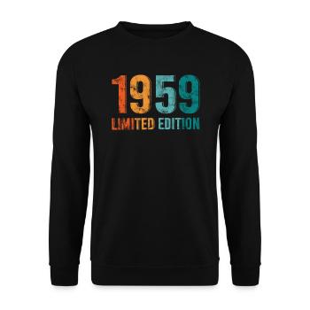 Limited Edition Vintage 1959 Retro Vintage - Unisex Sweatshirt - black - Front - Alina (178cm) & Michal (187cm)