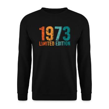 Limited Edition Vintage 1973 Retro Design - Unisex Sweatshirt - black - Front - Alina (178cm) & Michal (187cm)