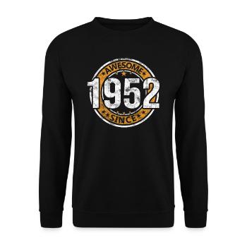 Génial depuis 1952 Retro Vintage Birthday - Sweat-shirt Unisexe - noir - Devant - Alina (178cm) & Michal (187cm)