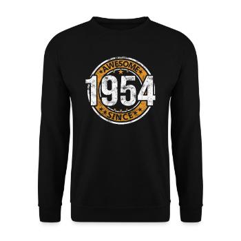 Génial depuis 1954 Retro Vintage Birthday - Sweat-shirt Unisexe - noir - Devant - Alina (178cm) & Michal (187cm)