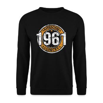 Génial depuis 1961 Retro Vintage Birthday - Sweat-shirt Unisexe - noir - Devant - Alina (178cm) & Michal (187cm)