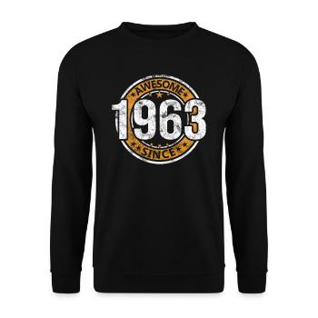 Génial depuis 1963 Retro Vintage Birthday - Sweat-shirt Unisexe - noir - Devant - Alina (178cm) & Michal (187cm)