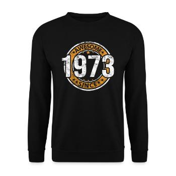 Génial depuis 1973 Retro Vintage Birthday - Sweat-shirt Unisexe - noir - Devant - Alina (178cm) & Michal (187cm)