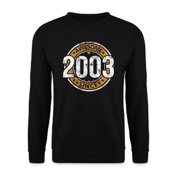Génial depuis 2003 Retro Vintage Birthday - Sweat-shirt Unisexe - noir - Devant - Alina (178cm) & Michal (187cm)