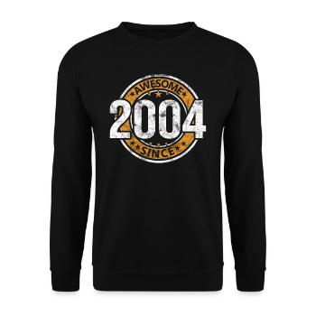 Awesome Since 2004 Retro Vintage Birthday - Unisex Sweatshirt - black - Front - Alina (178cm) & Michal (187cm)