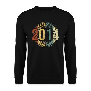 Awesome Since 2013 Retro Vintage Birthday - Unisex Sweatshirt - black - Front - Alina (178cm) & Michal (187cm)