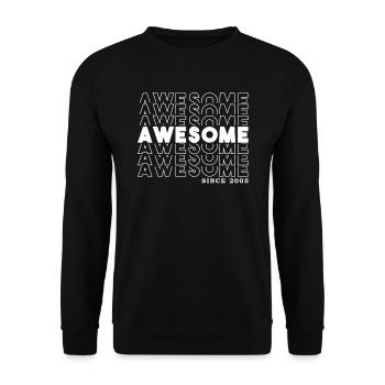 Awesome Since 2005 Mädchen Junge Geburtstag Retro - Unisex Pullover - Schwarz - Vorne - Alina (178cm) & Michal (187cm)