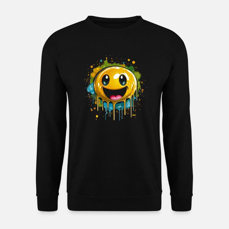 Smile E - Unisex Pullover - Schwarz