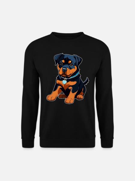 Cute Rottweiler Puppy - Unisex Sweatshirt - black