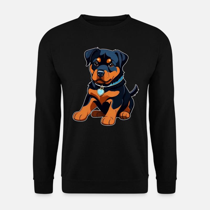 Chiot Rottweiler mignon - Sweat-shirt Unisexe - noir