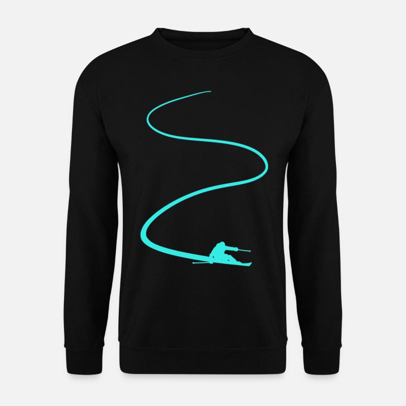 Ski Berge Abfahrt Alpen - Unisex Pullover - Schwarz