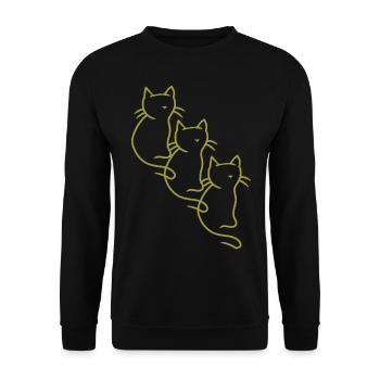 Cats, Kittens, Cats, Cat Parents, Domestic Cat, 80s - Unisex Sweatshirt - black - Front - Alina (178cm) & Michal (187cm)