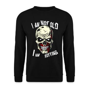 Zombie - Je ne suis pas vieux - Sweat-shirt Unisexe - noir - Devant - Alina (178cm) & Michal (187cm)