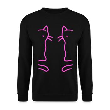 Retro Cats Vintage 90s 80s Cat Kids - Unisex Sweatshirt - black - Front - Alina (178cm) & Michal (187cm)