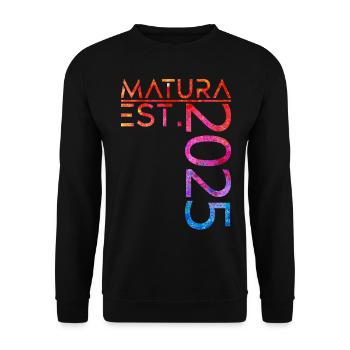 Matura EST. 2025 - Unisex Pullover - Schwarz - Vorne - Alina (178cm) & Michal (187cm)