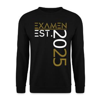 Examen EST. 2025 - Unisex Pullover - Schwarz - Vorne - Alina (178cm) & Michal (187cm)
