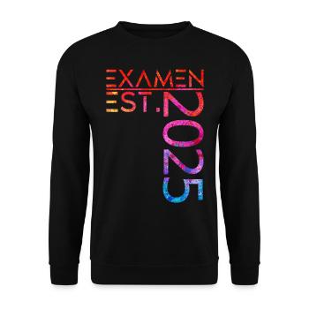 Examen EST. 2025 - Unisex Pullover - Schwarz - Vorne - Alina (178cm) & Michal (187cm)