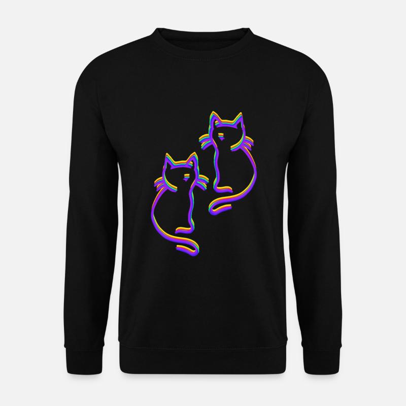 Regenbogen Katzen LGBT - Unisex Pullover - Schwarz