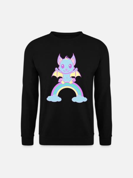 cute bat bats - Unisex Sweatshirt - black