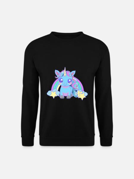 Einhorn Pferd Pferde - Unisex Pullover - Schwarz