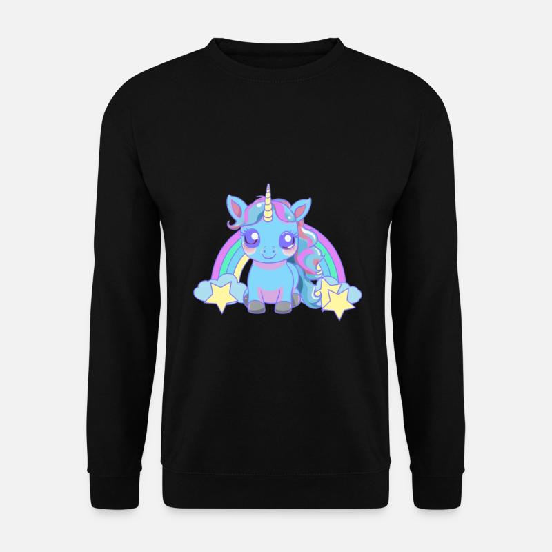 Einhorn Pferd Pferde - Unisex Pullover - Schwarz