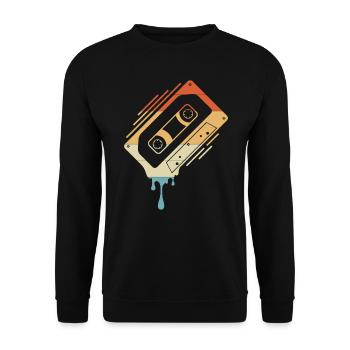 Cassette dégoulinante - Sweat-shirt Unisexe - noir - Devant - Alina (178cm) & Michal (187cm)
