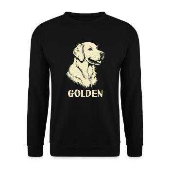Golden Retriever is Golden for Best Dog - Unisex Sweatshirt - black - Front - Alina (178cm) & Michal (187cm)
