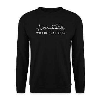 Je vais être un grand frère 2026 Heartbeat Polish - Sweat-shirt Unisexe - noir - Devant - Alina (178cm) & Michal (187cm)